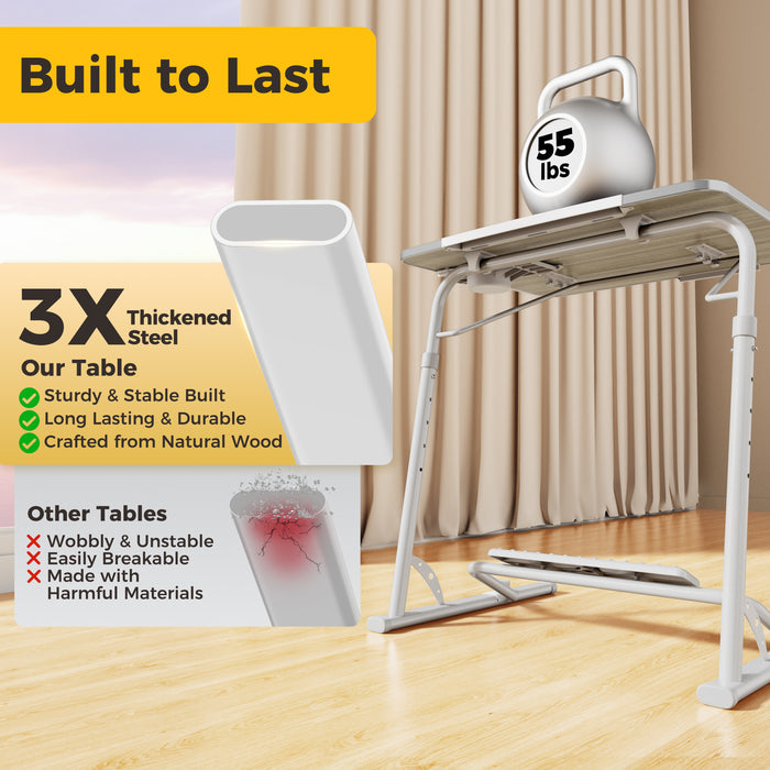 FoldWise TV Tray Table folded flat for storage