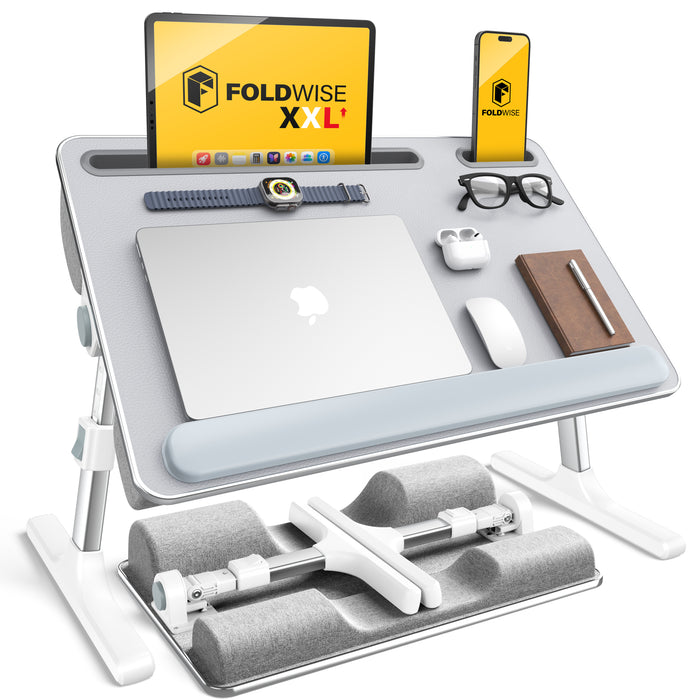 FoldWise 2-in-1 lap desk bed table with cushion
